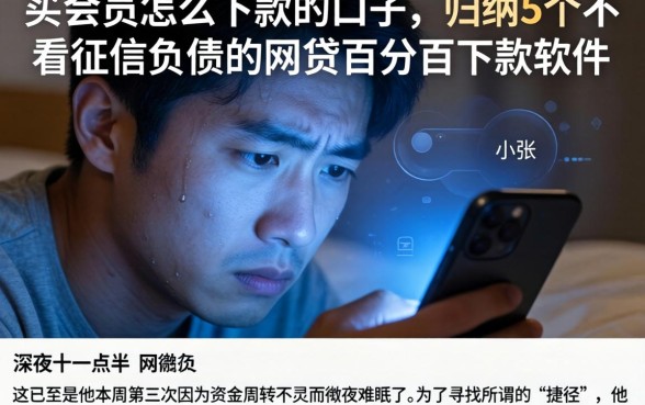 买会员怎么下款的口子，归纳5个不看征信负债的网贷百分百下款软件
