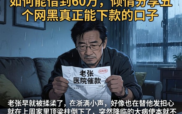 如何能借到60万，倾情分享五个网黑真正能下款的口子