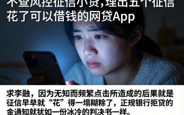 不查风控征信小贷，理出五个征信花了可以借钱的网贷app