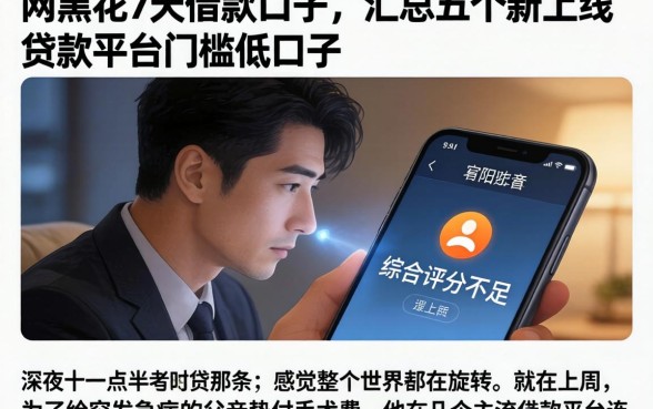 网黑花7天借款口子，汇总五个新上线贷款平台门槛低口子