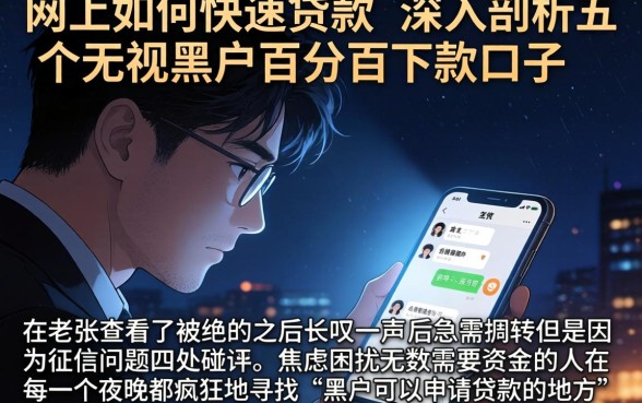 网上如何快速贷款，深入剖析五个无视黑户百分百下款口子
