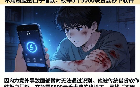 不用刷脸的口子借款，枚举5个5000块贷款秒下软件
