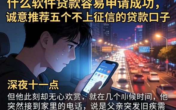 什么软件贷款容易申请成功，诚意推荐五个不上征信的贷款口子