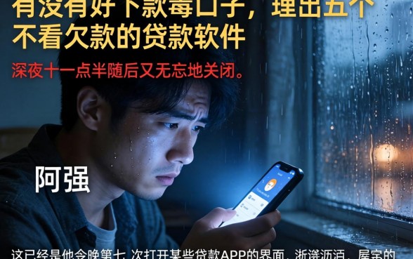 有没有好下款的毒口子，理出五个不看欠款的贷款软件
