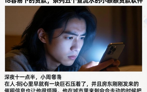 18容易下的贷款，条列五个不查流水的小额度贷款软件