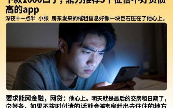 下款1000的口子，鼎力推荐5个征信不好负债高的app