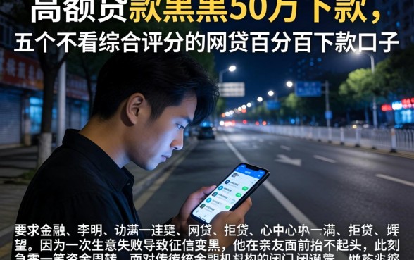高额贷款黑户50万下款,详细阐述五个不看综合评分的网贷百分百下款口子