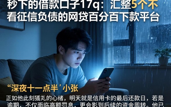 秒下的借款口子17q，汇整5个不看征信负债的网贷百分百下款平台
