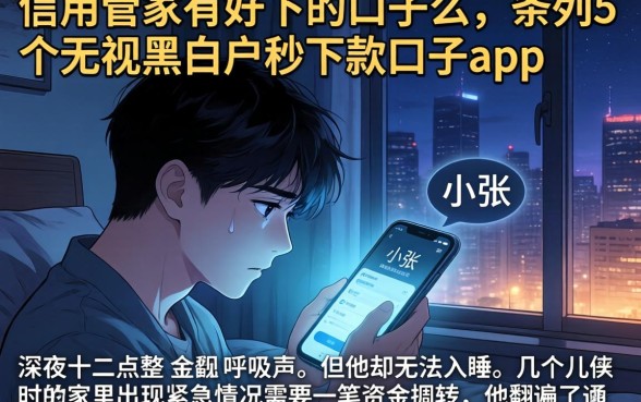 信用管家有好下的口子么，条列5个无视黑白户秒下款口子app