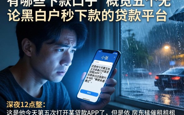 有哪些下款的口子，概览五个无论黑白户秒下款的贷款平台