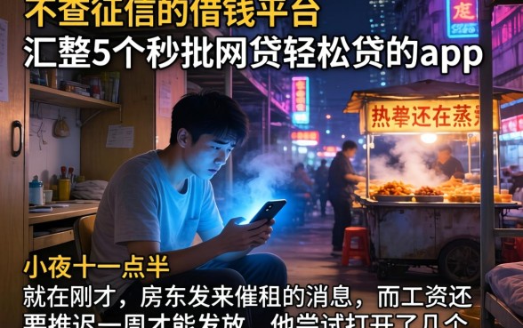 不查征信的借钱平台,汇整5个秒批网贷轻松贷的app