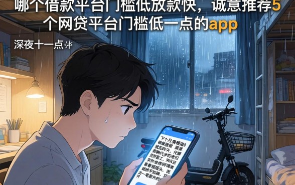 哪个借款平台门槛低放款快，诚意推荐5个网贷平台门槛低一点的app
