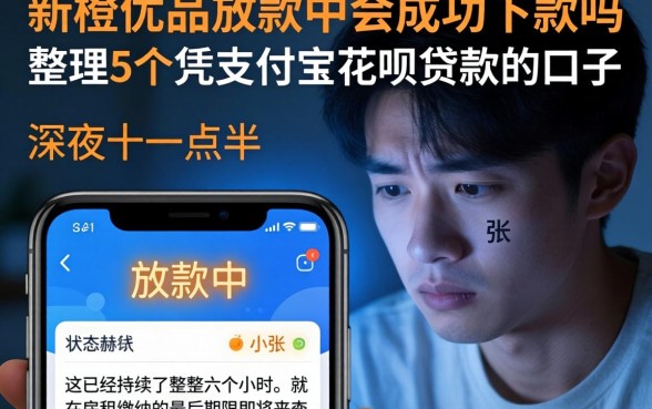 新橙优品放款中会成功下款吗，整理5个凭支付宝花呗贷款的口子