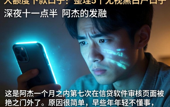 大额度下款的口子，整理5个无视黑白户口子