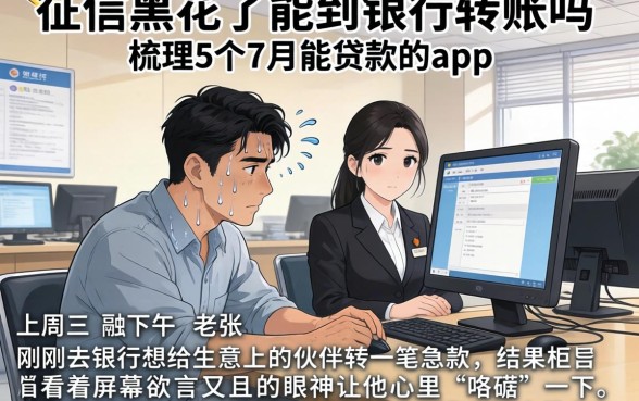 征信黑花了能到银行转账吗,梳理5个7月能贷款的app