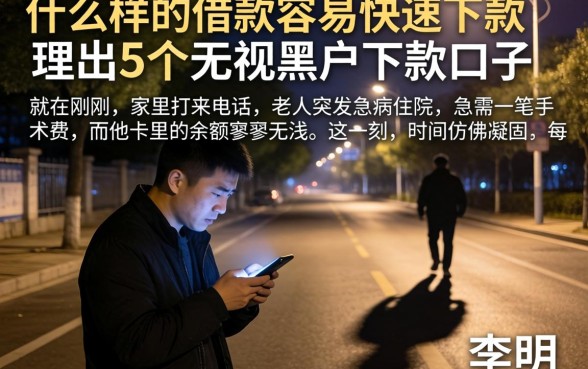 什么样的借款容易快速下款,理出5个无视黑户下款口子