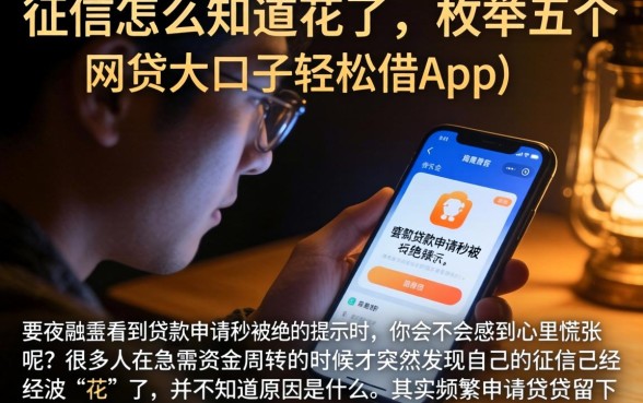 征信怎么知道花了，枚举五个网贷大口子轻松借app