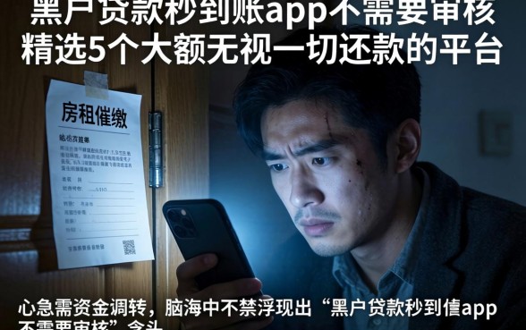 黑户贷款秒到账app不需要审核，精选5个大额无视一切还款的平台