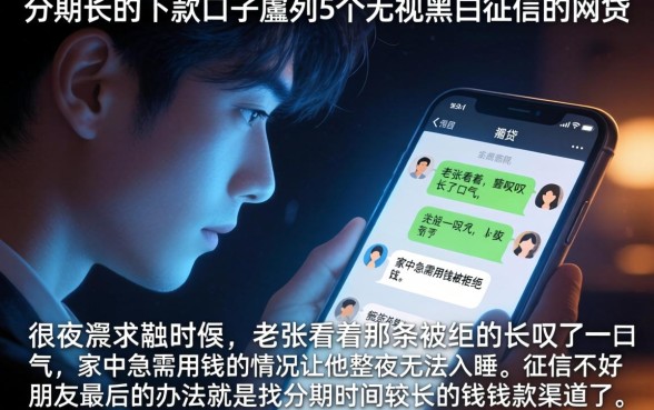 分期长的下款口子，胪列5个无视黑白征信的网贷