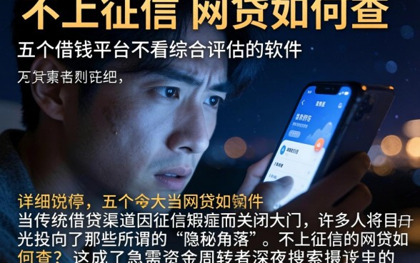 不上征信的网贷如何查，详尽说明五个借钱平台不看综合评估的软件