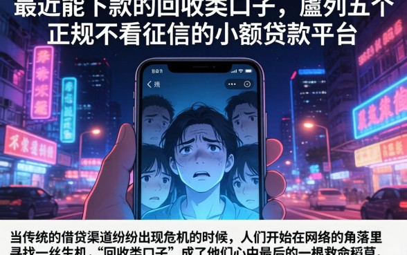 最近能下款的回收类口子，胪列五个正规不看征信的小额贷款平台