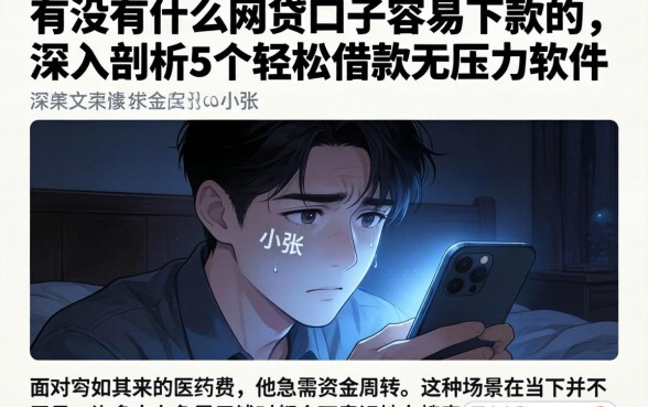 有没有什么网贷口子容易下款的，深入剖析5个轻松借款无压力软件