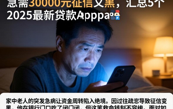 急需30000元征信又黑，汇总5个2025最新贷款app
