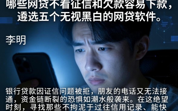 哪些网贷不看征信和欠款容易下款，遴选五个无视黑白的网贷软件