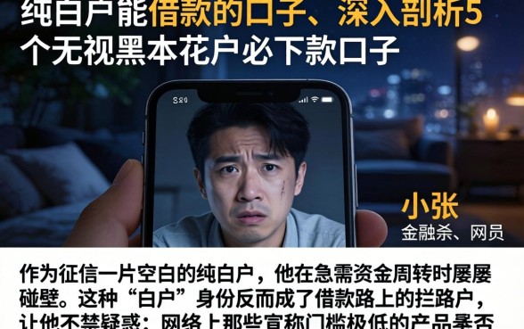 纯白户能借款的口子,深入剖析5个无视黑户花户必下款口子