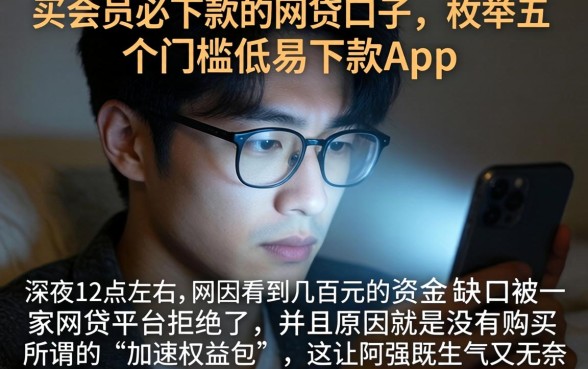 买会员必下款的网贷口子，枚举五个门槛低易下款app