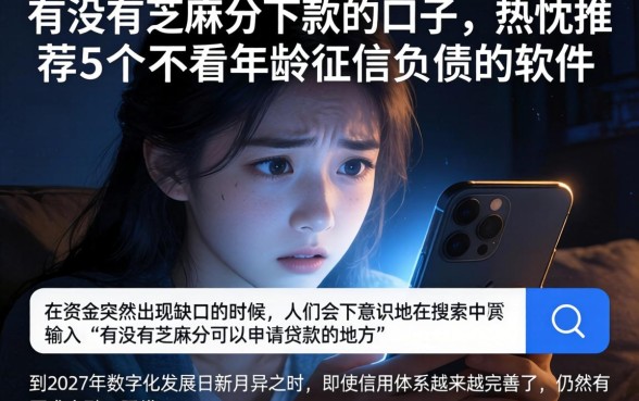 有没有芝麻分下款的口子，热忱推荐5个不看年龄征信负债的软件