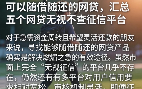 可以随借随还的的网贷，汇总五个网贷无视不查征信平台