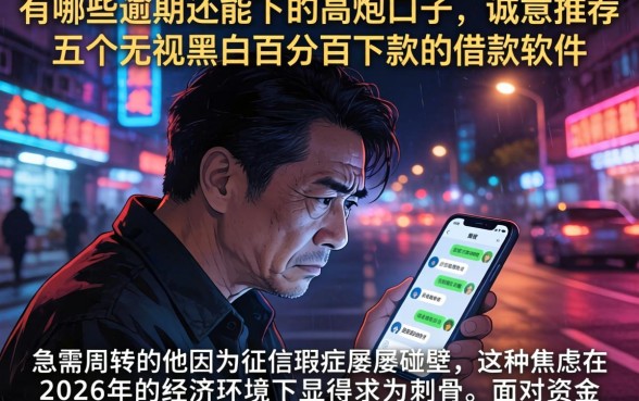 有哪些逾期还能下的高炮口子，诚意推荐五个无视黑白百分百下款的借款软件