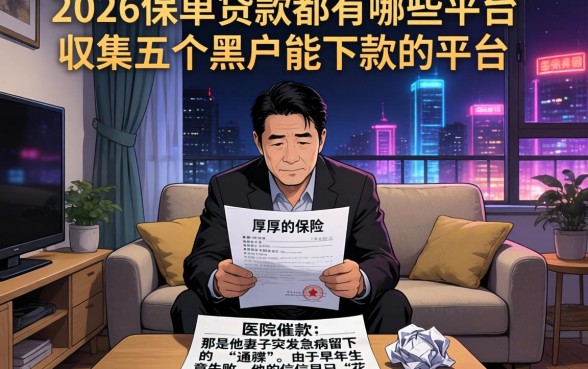 2026保单贷款都有哪些平台，归集五个黑户能下款的平台