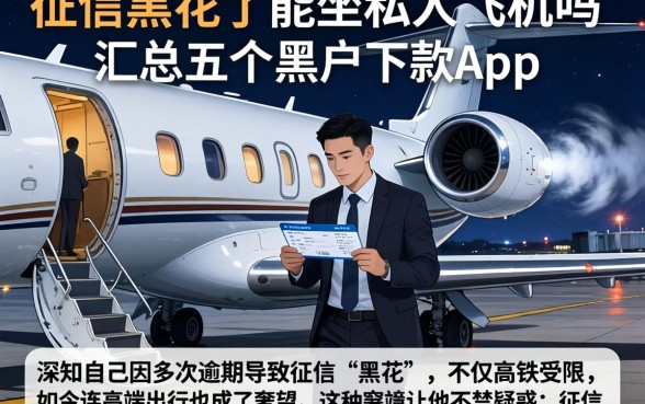 征信黑花了能坐私人飞机吗，汇总五个黑户下款app