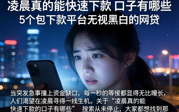 凌晨真的能快速下款的口子有哪些，概括5个包下款平台无视黑白的网贷
