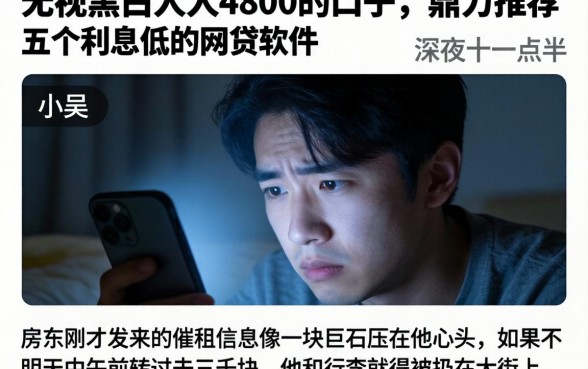 无视黑白人人4800的口子，鼎力推荐五个利息低的网贷软件