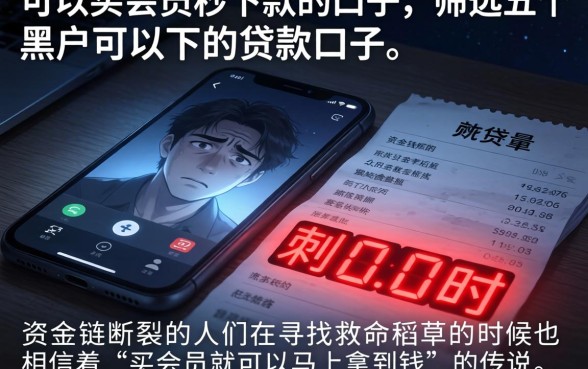 可以买会员秒下款的口子，筛选五个黑户可以下的贷款口子