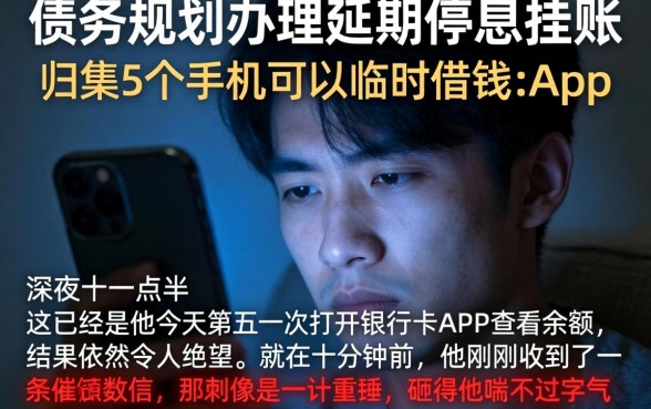 债务规划办理延期停息挂账，归集5个手机可以临时借钱的app