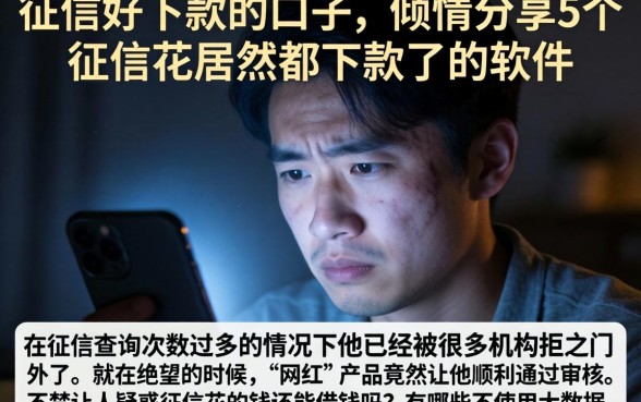 征信好下款的口子，倾情分享5个征信花居然都下款了的软件