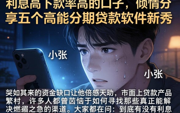 利息高下款率高的口子，倾情分享五个高能分期贷款软件新秀
