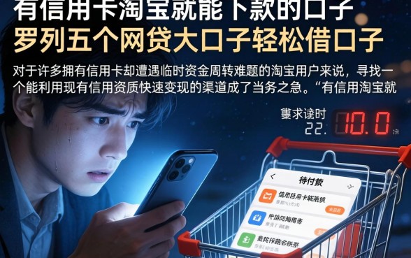 有信用卡淘宝就能下款的口子,罗列五个网贷大口子轻松借口子