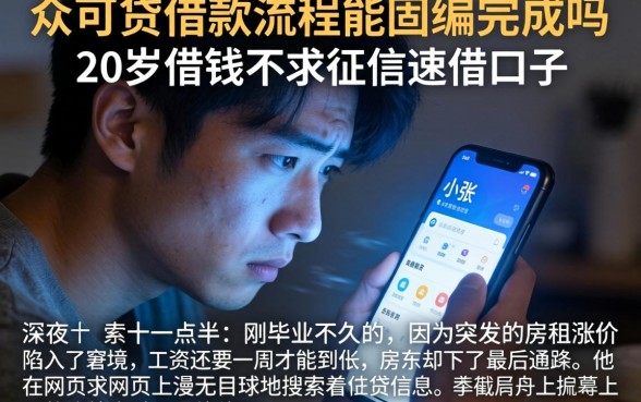 众可贷借款流程能顺利完成吗，陈列五个20岁借钱不求征信速借口子