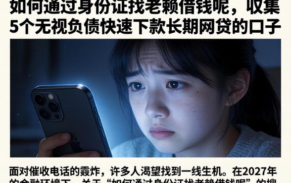 如何通过身份证找老赖借钱呢，归集5个无视负债快速下款长期网贷的口子
