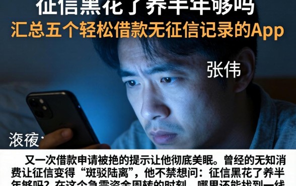 征信黑花了养半年够吗，汇总五个轻松借款无征信记录的app
