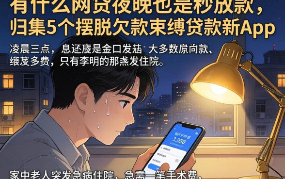 有什么网贷夜晚也是秒放款,归集5个摆脱欠款束缚贷款新app