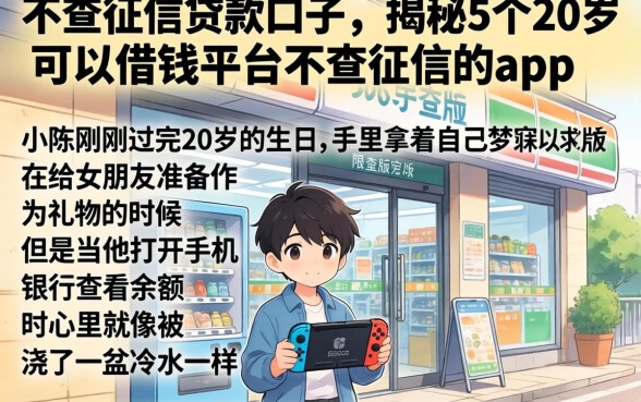 不查征信贷款口子，揭秘5个20岁可以借钱平台不查征信的app