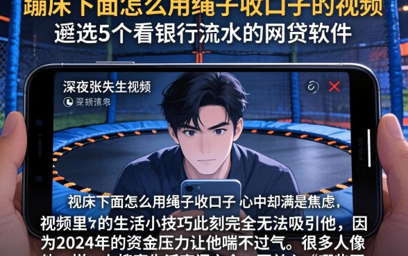 蹦床下面怎么用绳子收口子的视频，遴选5个看银行流水的网贷软件