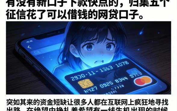 有没有新口子下款快点的，归集五个征信花了可以借钱的网贷口子