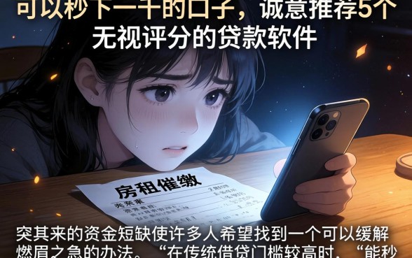 可以秒下一千的口子，诚意推荐5个无视评分的贷款软件
